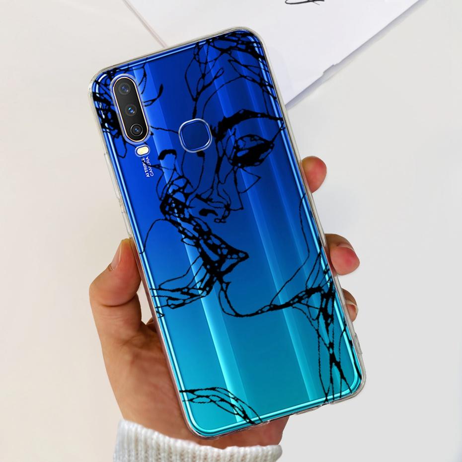 For Vivo Y12 1904 1940 Phone Case Fashion Butterfly Painted Soft Silicone TPU Cover For Vivo Y17 Y15 Y12 1902 1901 Bumper