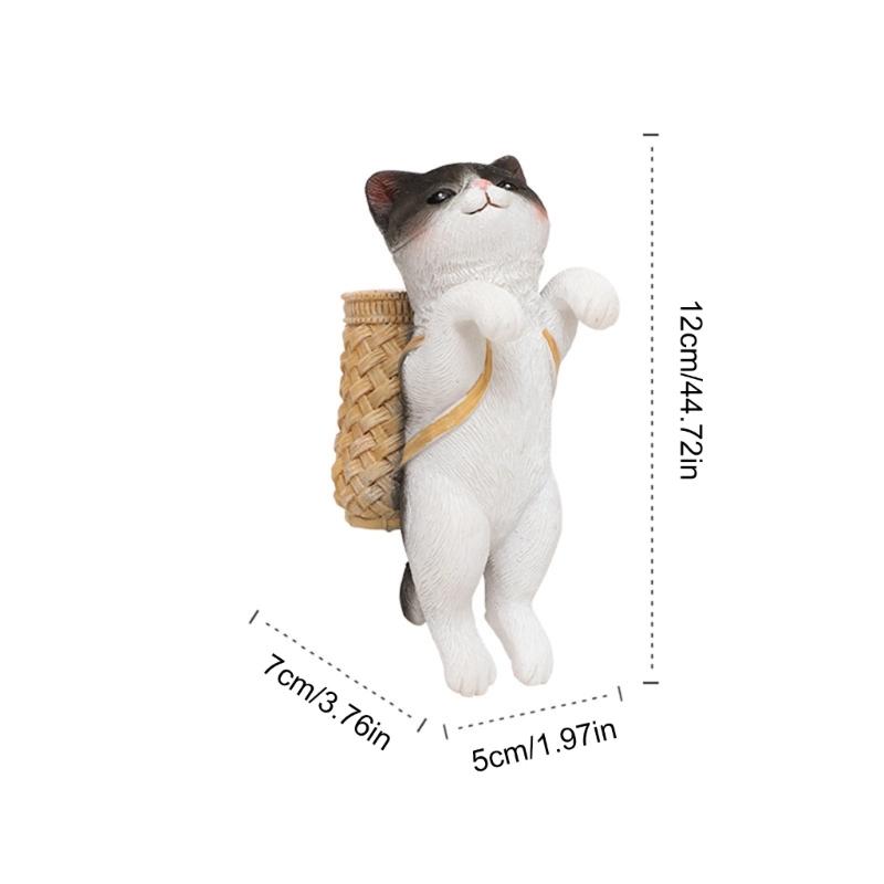 Мультяшные кошки с корзиной из смолы — фото 7