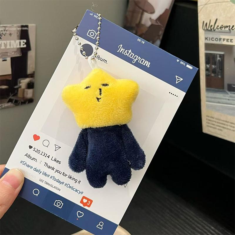 Cute Cartoon Plush Doll Keychain  Plush Toy Keychain Pendant Creative Kawaii Backpack Decoration Accessories Gifts