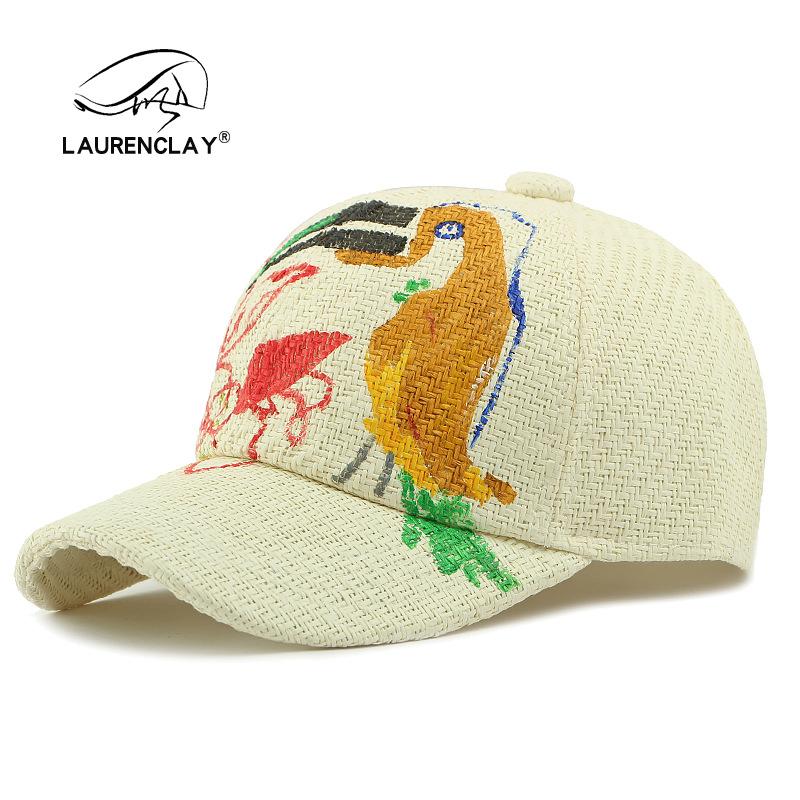 Hat Men's Sunscreen Visor Hat Personalized Graffiti Hand-painted Cap Women's Summer Straw Hat Baseball Cap