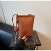 Versatile bucket bag femininity new summer simple fashion shoulder bag woven oblique span bag