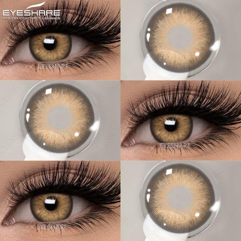 Eyes 1 Pair Colored Contact Lenses For Eyes Korean Brown Contact Lenses 14.5mm Big Eye Lenses Annual Student Beauty