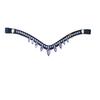 Beautiful Light Purple Clear Crystal Leather Bridle Snap Browband For Horse.
