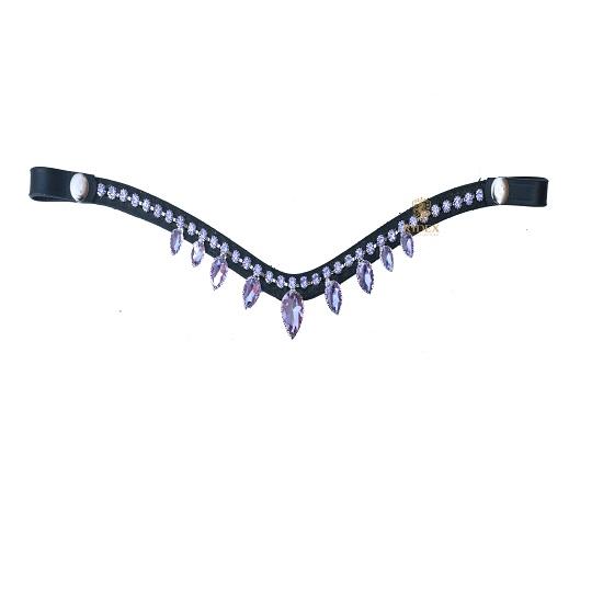 

Красивый светло-фиолетовый кристалл, кожаный трензель с защелкой на налобном ремне для лошади. Small (38 cm) дубильная кора