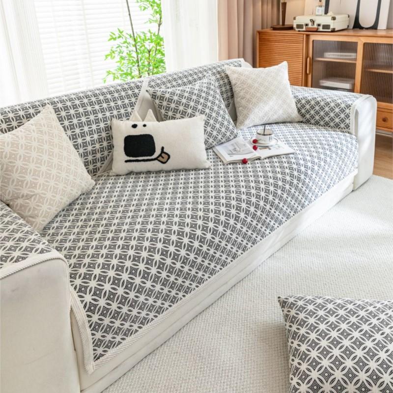Autumn Home Chenille Coin Printed Slipcover Funda Sofa Mat Non-slip Sofa Cushion Couch Sofa Covers Mat
