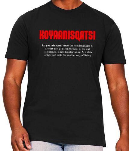 

Koyaanisqatsi T Shirt Hopi Life Out Of Balance Nature Planet Earth Space GT037 XL