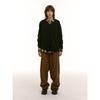 Saendeusaundeu (Unisex) Soft Touch Wool V-Neck Sweater Black