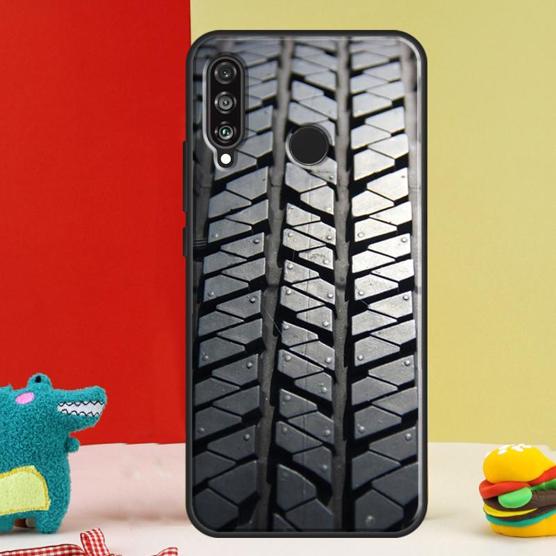 Tire Tread Pattern For Huawei Nova 9 10 SE 12i 12s 11i 5T Y91 Y90 Y60 Y70 Y72 Y61 P60 Pro P20 P30 P40 Lite Case