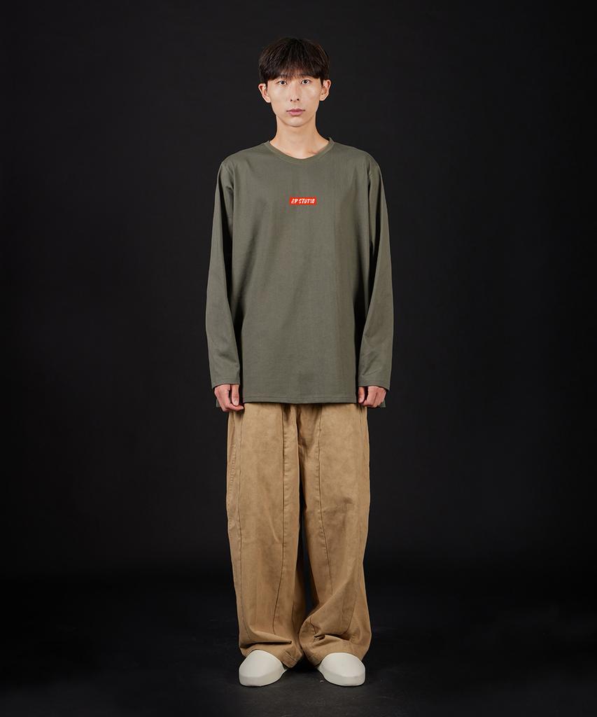 ASTRAL PROJECTION Ap Studio Oversized Long Sleeve T-Shirt_Khaki
