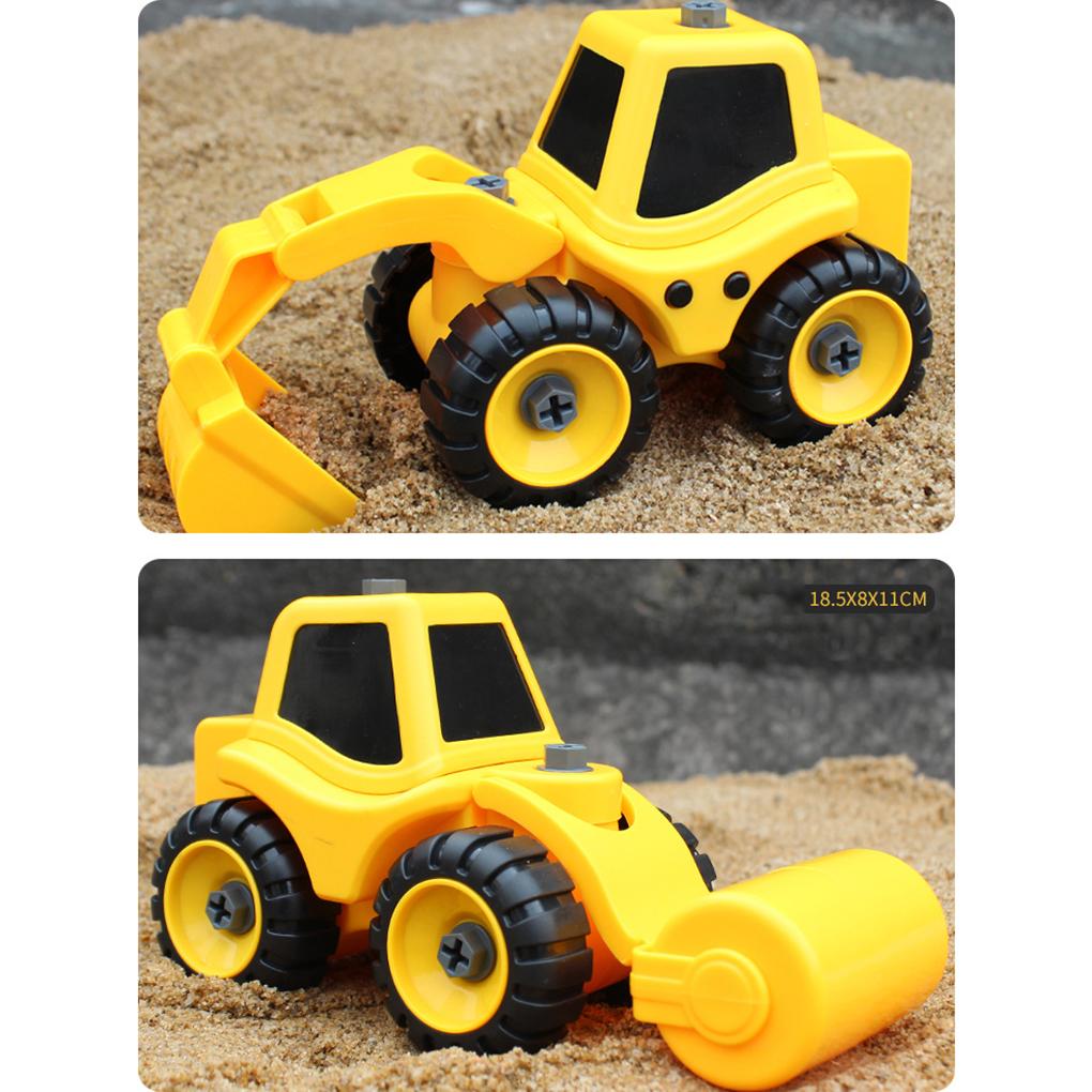 Children Detachable ABS Truck Toy DIY Assemble Construction Vehicle Model Boys Birthday Holiday Gift