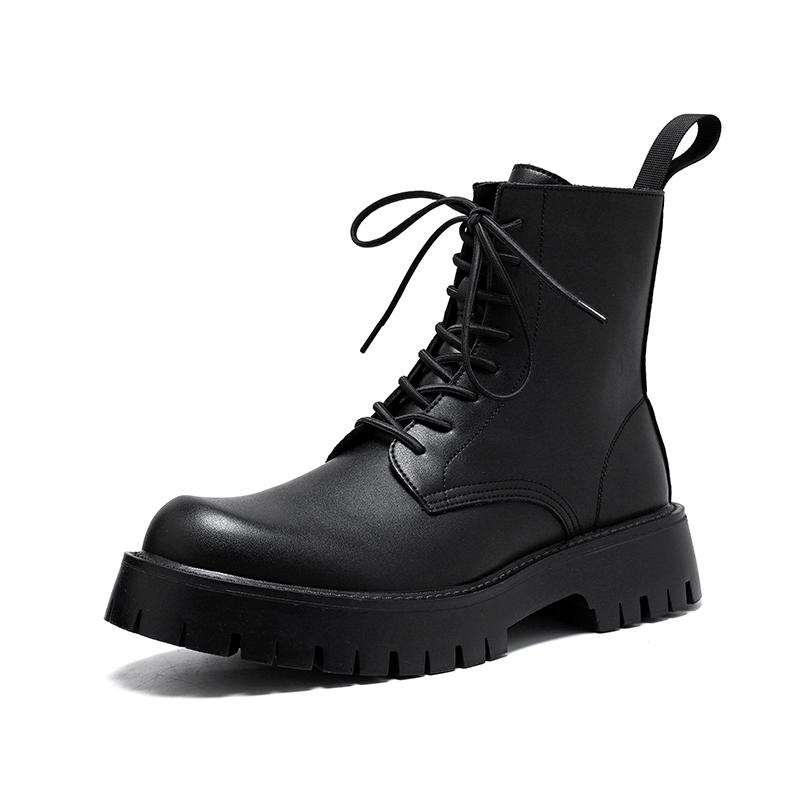 

Модные зимние белые мужские ботинки «Челси», ботинки для верховой езды на шнуровке, кожаные ботинки, высококачественные кожаные туфли на молнии, модные мужские ботинки с высоким берцем 44 чёрный