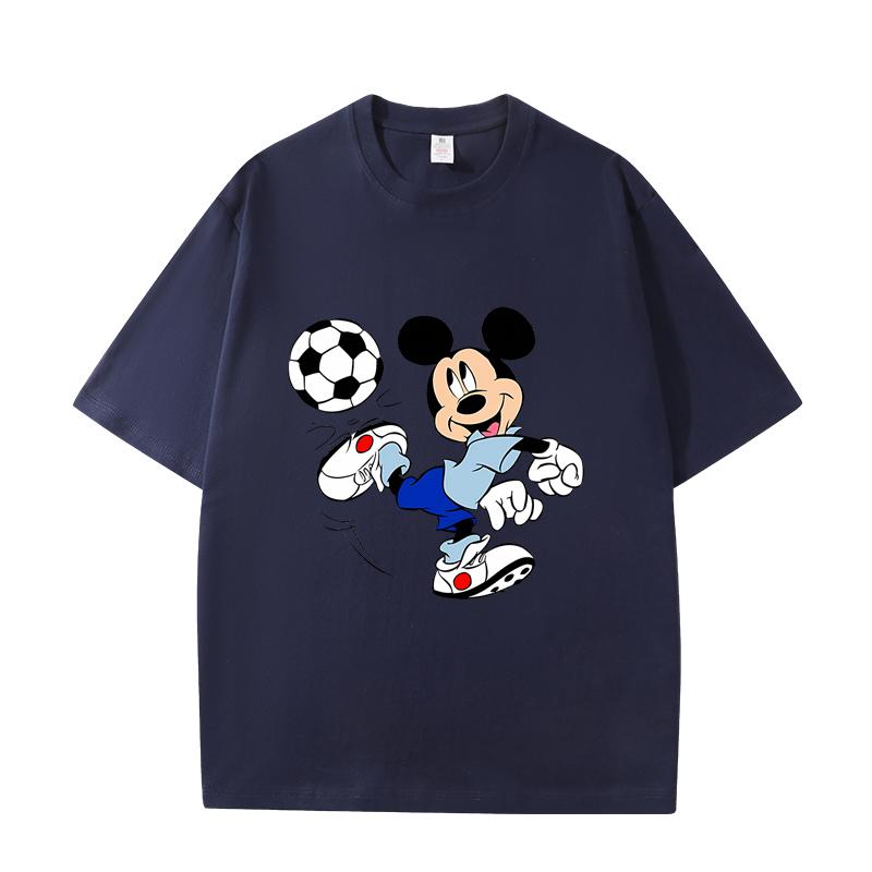 D06-94 MINISO 2026 Summer High-quality Printed Pure Cotton Shoulder Style Men's and Women's Round Neck Short Sleeved Couple T-shirt