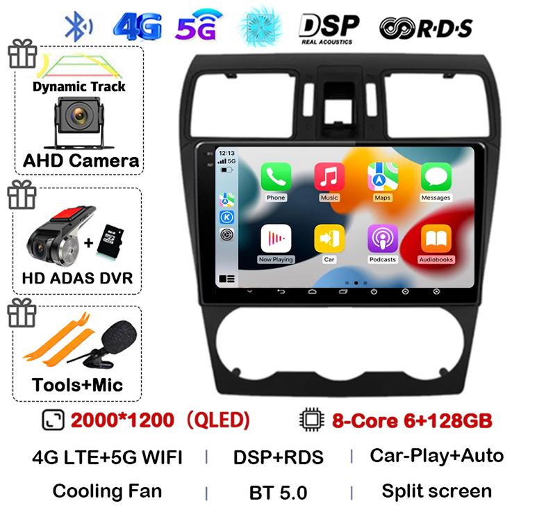 Android 14 Carplay For Subaru Forester 4 SJ XV 2012 2013 2014 2015 Car Radio Multimedia Player GPS Stereo 360 Camera Head Unit