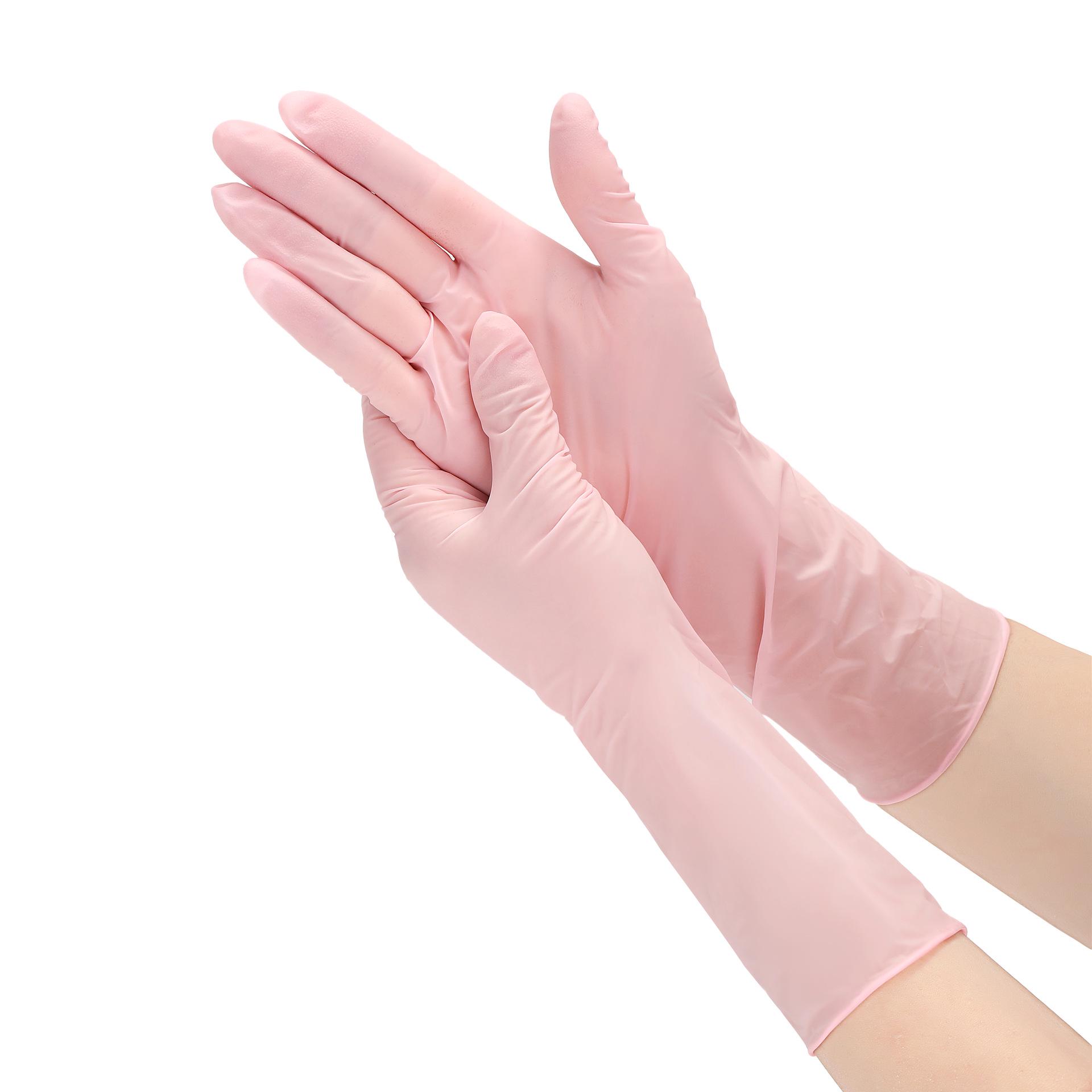 

12-дюймовые высокоэластичные нитриловые перчатки без пудры, утолщенные и многоразовые хозяйственные перчатки