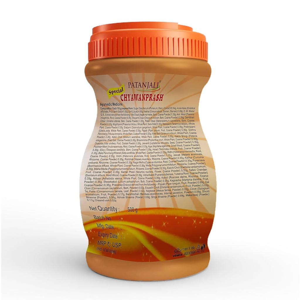 Patanjali Special Chyawanprash 500 g Herbal Wellness Jam For Daily Vitality Energy And Family Nutrition Support