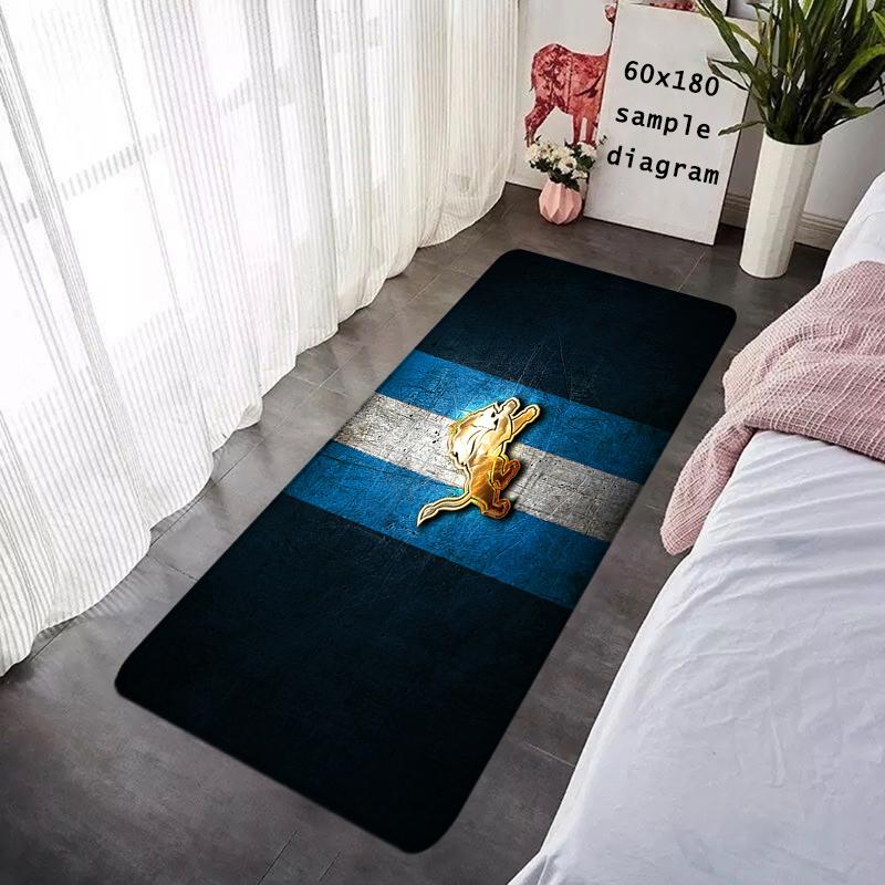 Entrance Doormat Balcony Rugs Living Room Carpet Foot Mats Bath Rug Detroit Lions Floor Mat Ideal Gifts Non-slip House Decors