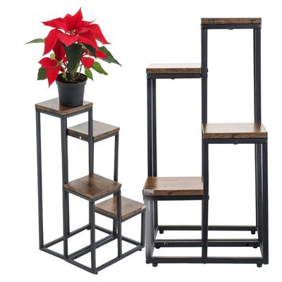 Flower Stand, Shelf for Flowers, Plants, Pots, Freestanding, 4 Shelves, Loft