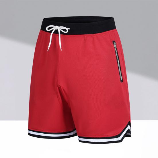 Men Sport Shorts Elastic Waist Adjustable Drawstring Quick-Drying Gym Shorts with Pockets Loose Fit Running Shorts