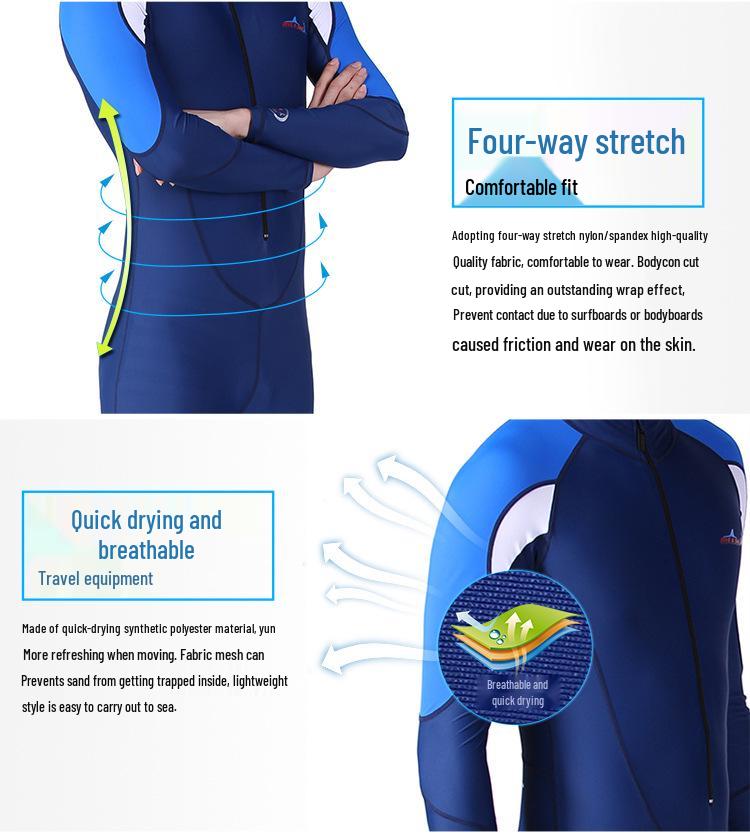 Unisex Multifunctional One-Piece Diving and Snorkeling Swimsuits with Sun Protection