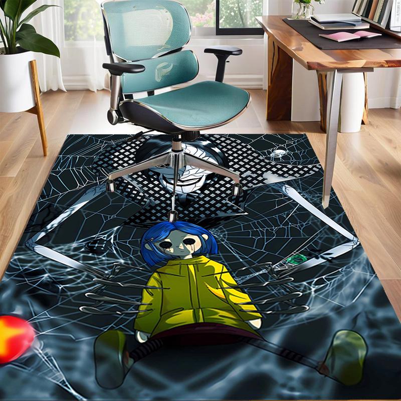 1pc C-Coraline (2) Design Area Rug - Non-Slip, Soft & Cozy Floor Mat for Living Room, Bedroom, Office - Indoor/Outdoor Decorative Carpet