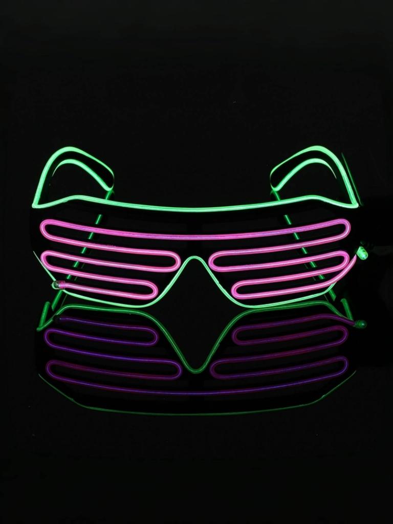 LED luminous glasses bar disco blinds atmosphere props party Cyberpunk sci-fi technology EL glasses glow (without batteries)