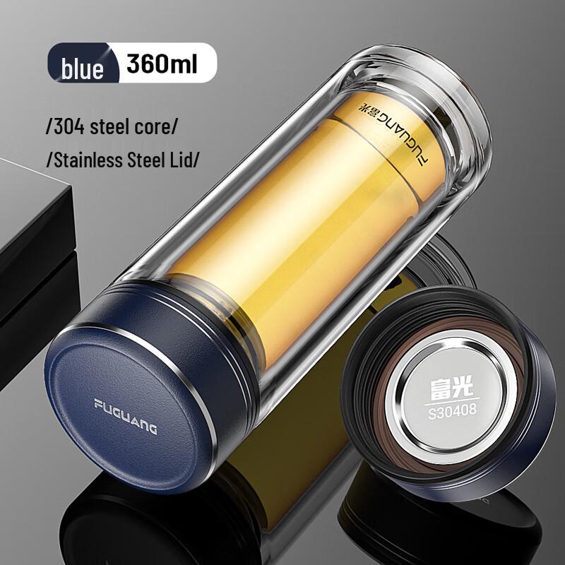 FUGUANG Zhengyang Portable Double-Walled Glass Tea Cup