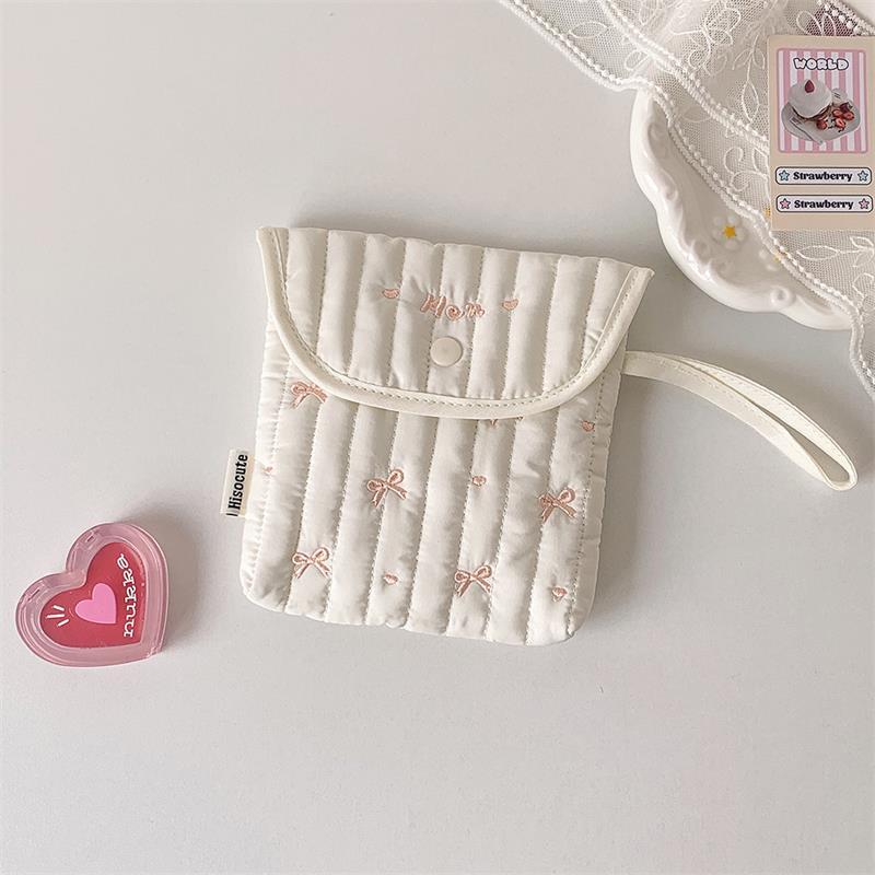 Portable Sanitary Napkin Bag | Cute Cherry (Large Capacity Hand-held Cosmetic Organizer Gift)