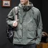 Lockere Jacke mit Kapuze für Herren im Frühling und Herbst, mehrere Taschen, große Freizeitjacke für Herren im neuen Frühlingsstil