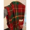 Christmas Red Plaid Retro Scarf for Women Winter Korean Style All Match Scarf To Keep Warm New Year Couple Style Imitation Cashmere Scarf