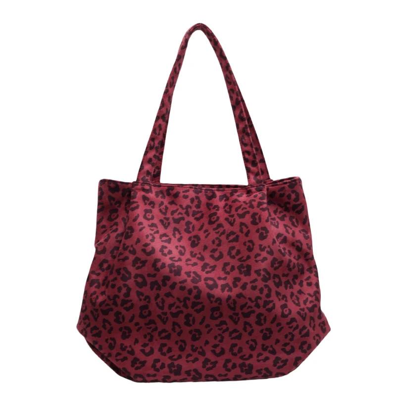 Large Capacity Nylon Shoulder Bags for Women with Zippers  Leopard Print Design  Casual Fashion  High Quality