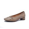 French Bow Shallow-mouthed High-heeled Mary Jane Shoes for Women with Thick Heels