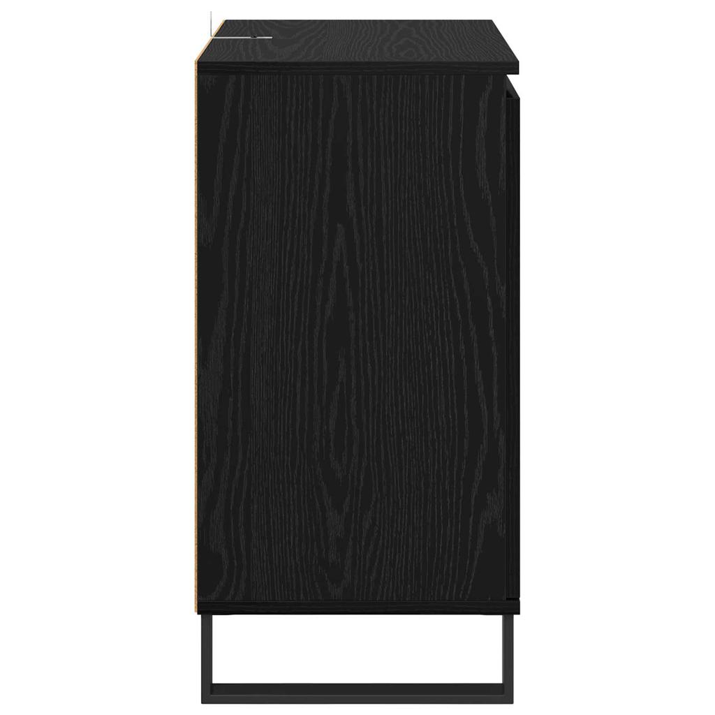 Sideboard in Black Oak Look 60 x 35 x 70 cm Particleboard