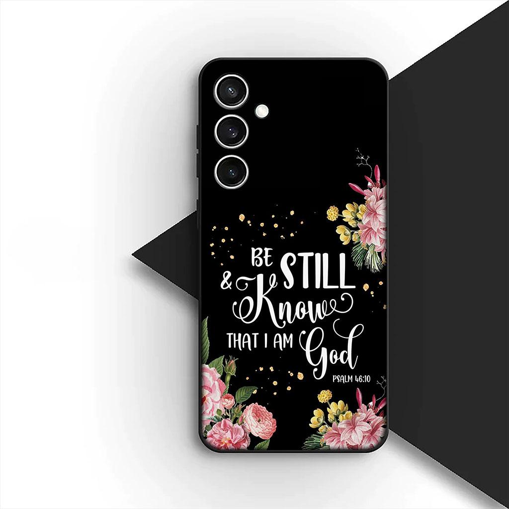 Bible Verse Christian Jehovah God Phone Cover Case for Samsung Galaxy S25 S24 S23 FE Ultra Plus S7 Edge S25+ S23+ A56 5G Casing