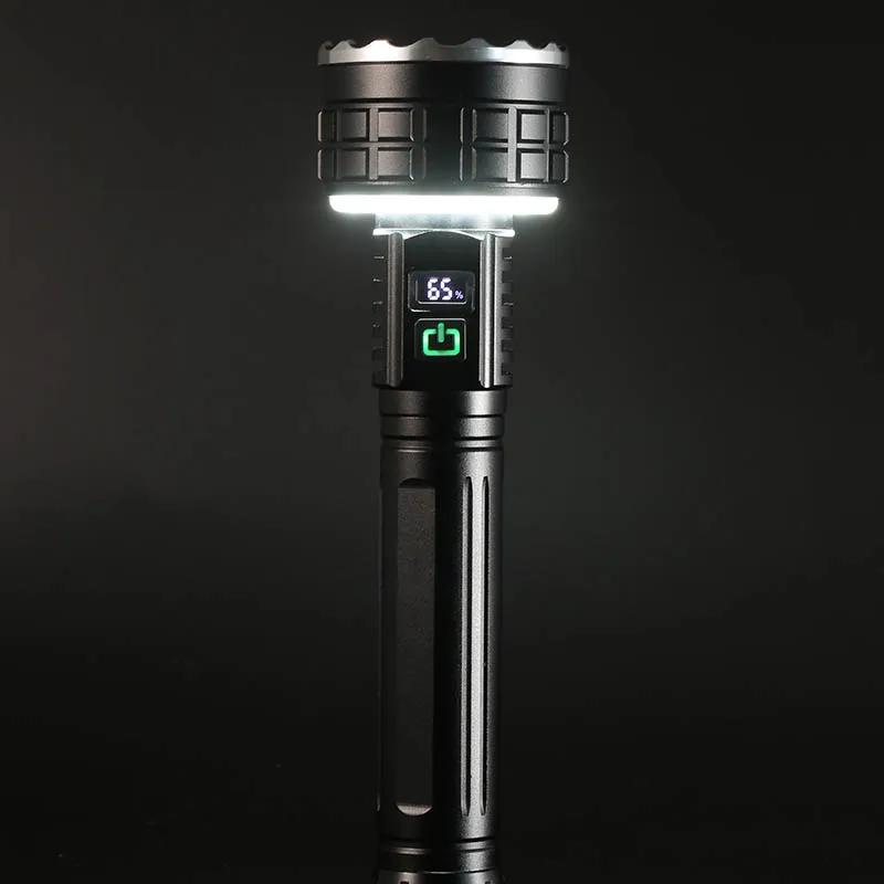 Ultra-Bright LED Rechargeable Flashlight Portable Long-Range Waterproof Emergency Handheld Torch for Outdoor Use