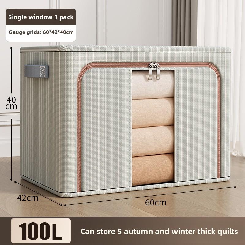 

Контейнеры для хранения из ткани Оксфорд большой емкости со стальной рамой, складные тканевые ящики для хранения одежды, одеял, игрушек, для организации дома 66L 50*40*33cm