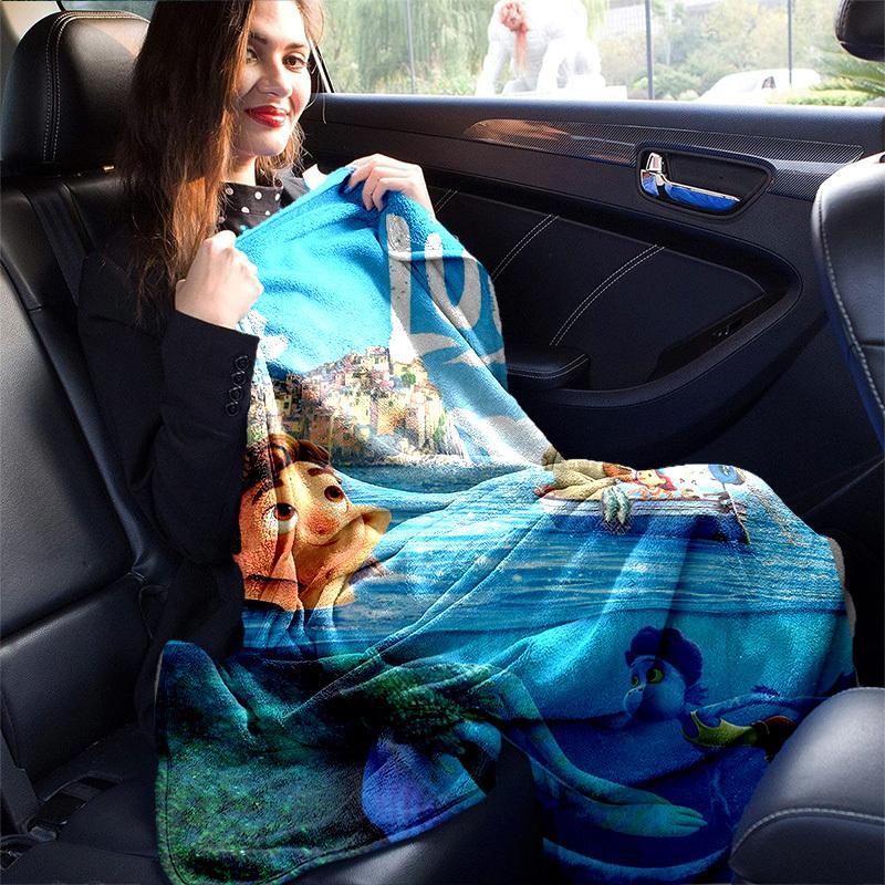 1pc, Disney Pixar Luca Home Decor Blanket Perfect for Couch, Bed, Travel, Camping, Car