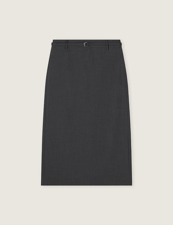Roem Belted H-Line Long Skirt (Set) Rmwhg24R11