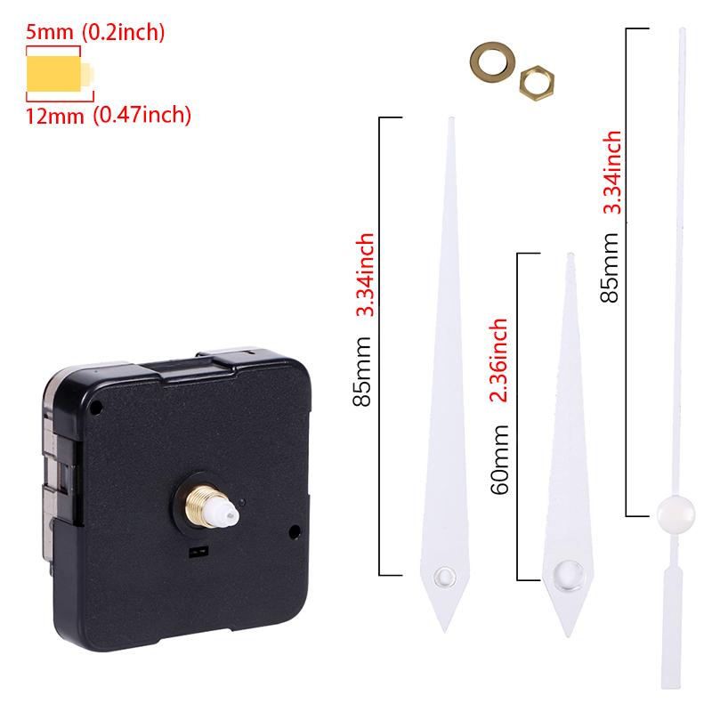Uhrwerk Leises Quarzwerk Maschine Wandzeiger Set Uhrwerk Tisch Langer Schaft DIY Uhren Reparaturteile