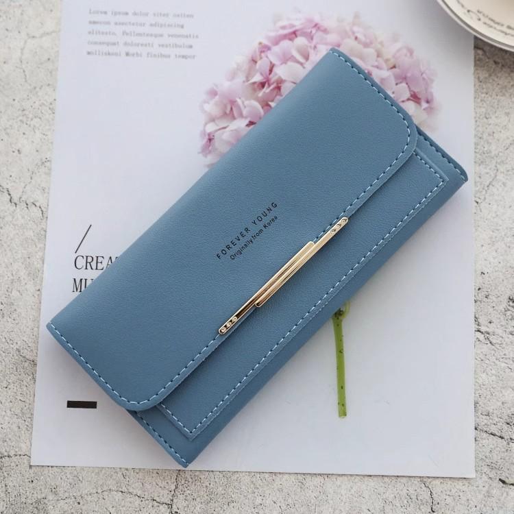 Women Wallets Fresh Style Korean Version Long Wallet, Leather Card Holder, Coin Purse, Clutch Bag