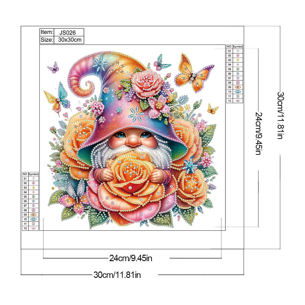 Kreatives Oster-Dekorations-Set 5D DIY Teilweise Speziell Geformter Bohrer Diamantmalerei-Set Heimdeko für Schlafzimmer Wohnzimmer 30x30cm