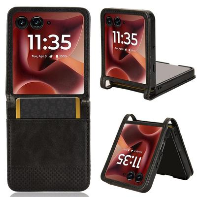 Flipové pouzdro pro Motorola Razr 60 Ultra Kožené pouzdro [Flip Vintage Leather] Peněženka Nárazuvzdorné Odolné Retro Pouzdro na telefon