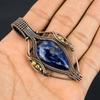 Sodalite Pendant, Gemstone 999 Copper Wire Wrapped Jewelry Pendant, Handmade Jewelry Birthstone Pendant, Gift For Him