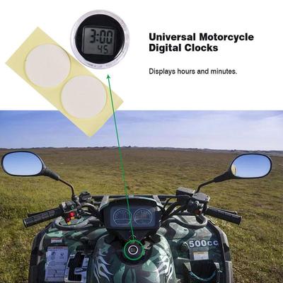 Evrensel Yeni Mini Hassas Motosiklet Saatleri Su Geçirmez Yapışkanlı Motosiklet Montaj Saati Moto Dijital Saat Kronometreli