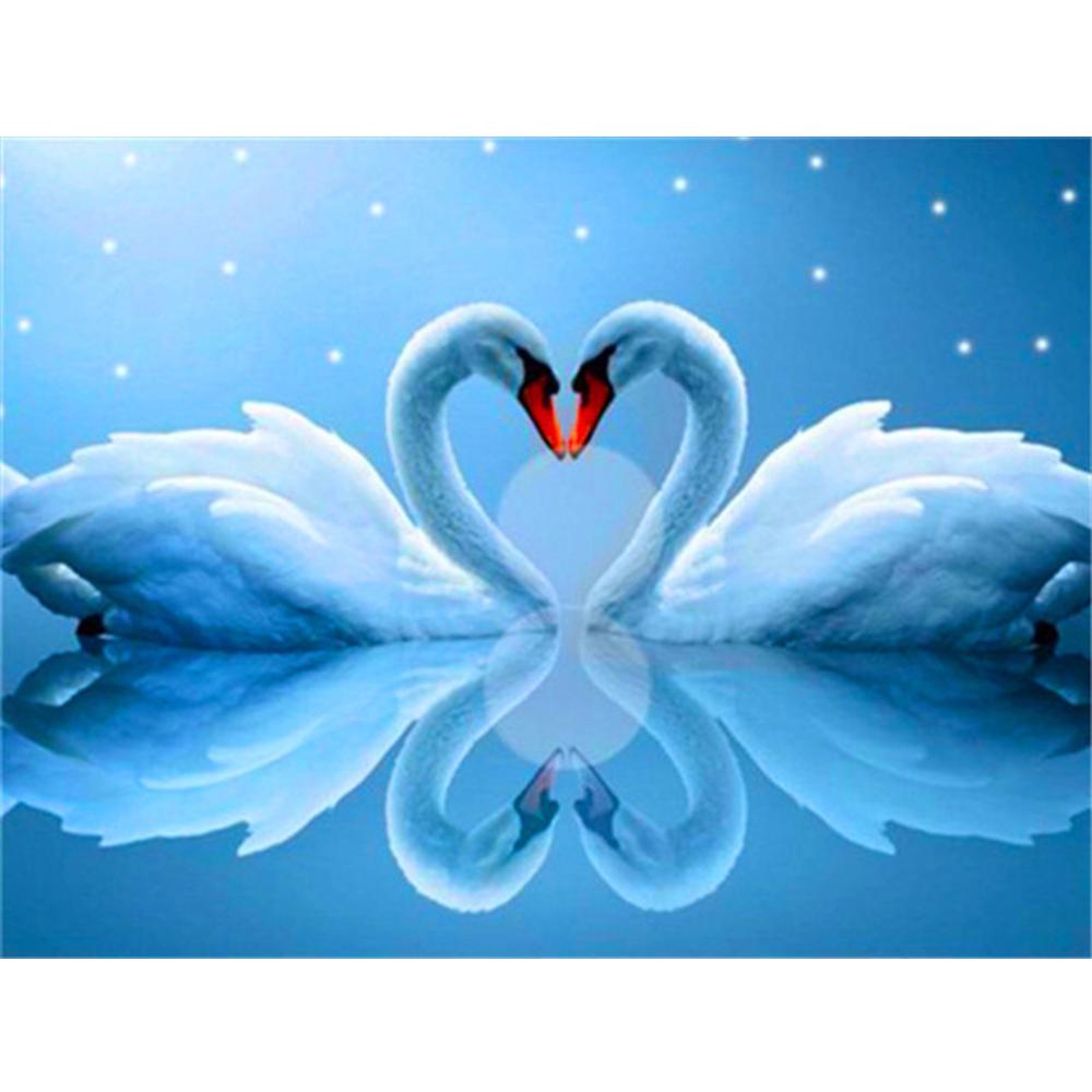 Diy Diamond Painting Lovers Swans Pictures Of Rhinestones Diamond Embroidery Cross Stitch Animal Mosaic Sale Home Decor