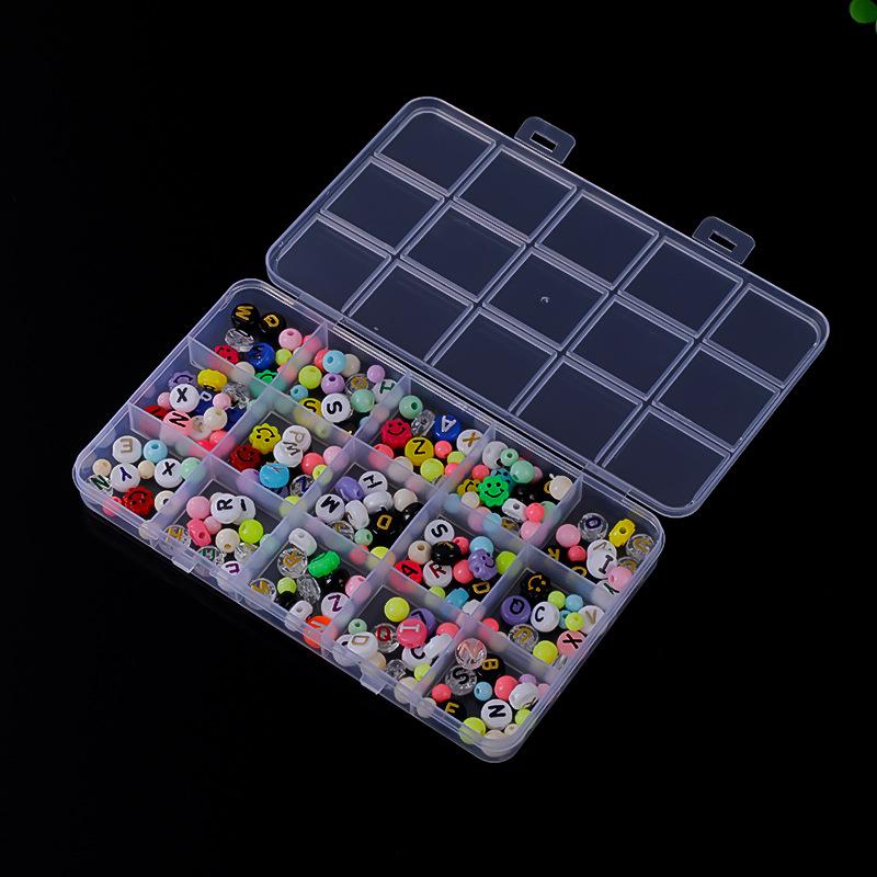 Multi-Grid Transparent Plastic Storage Box for Beading & Jewelry - 10, 15, 24, 28, 32 Options