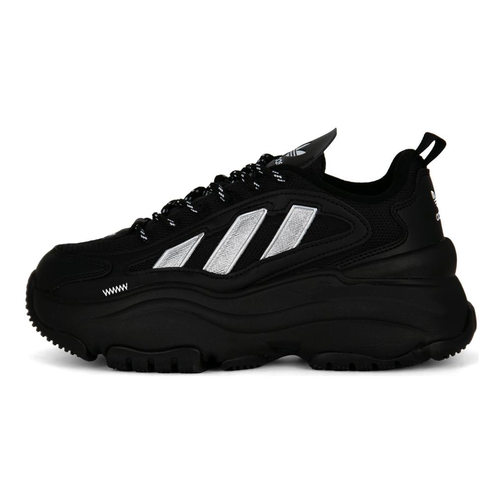 Adidas Originals OZGAIA Little Lucky Abrasion Resistant Abrasion Resistant Low top Chunky Sneakers Women's Black Silver JQ4110(Team562-)