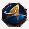 Star Trek Starfleet Command Emblem Sticker Decal 4x 4Umbrella, Portable 3-Fold Compact Umbrella for Men & Women Gift