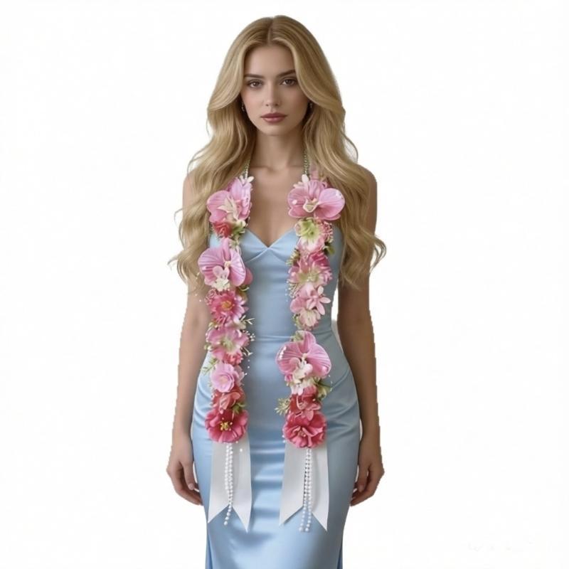 Elegant Artificial Flower Shawl Graduation Tie Flower Ribbon Multi-purpose Soft Bridal Wedding Banquet Accessory