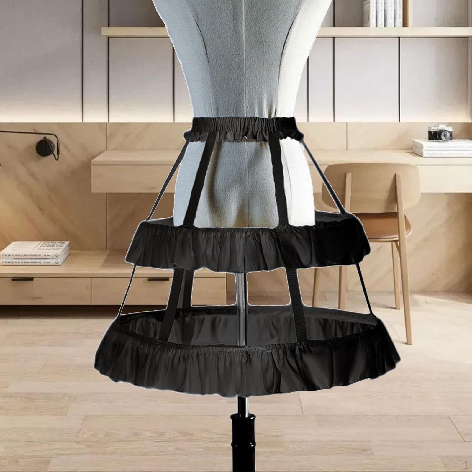 

Нижняя юбка для девочек, кринолин, свадебная легкая юбка-пачка с 2 обручами, нижняя юбка-слипоны для чёрный