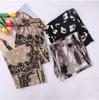 Mom's Summer Floral High-Waist Nine-Point Pants for Middle-Aged and Elderly Women - Elastic, Loose, and Casual Fit.
